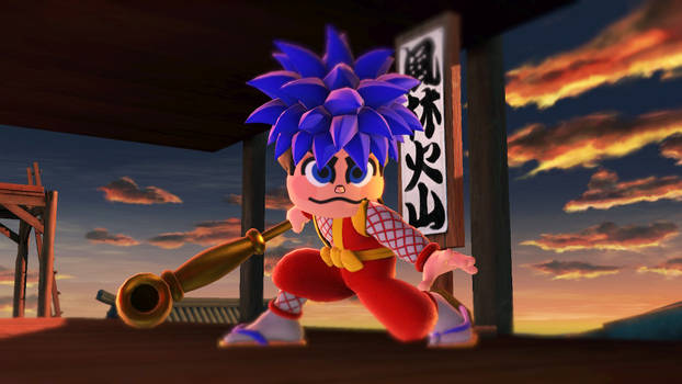 Goemon In Smash bros (mii)