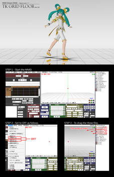 MMD Simple STAGE : TK GRID FLOOR Ver1.02 DL