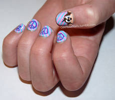 Misc. - monkey and peace sign nail art