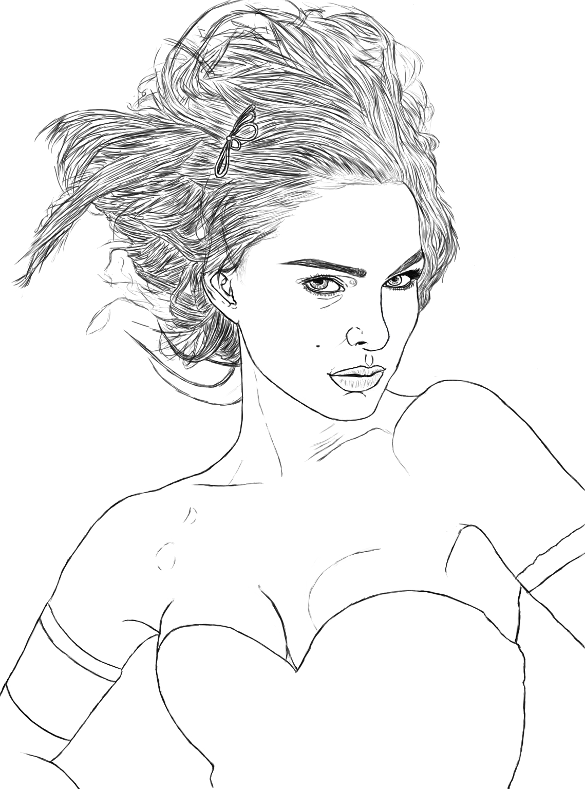 Natalie Portman Lineart