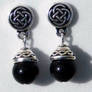 Black Onyx Celtic Earrings