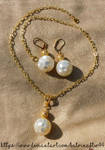 Mother of Pearl Necklace Set by KatrinaFTW44