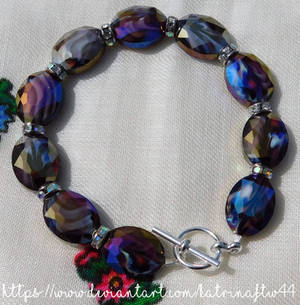 Purple Glass Beads Bracelet