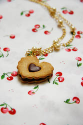 Chocolate Filled Heart Cookie