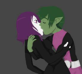 Raven + beast boy