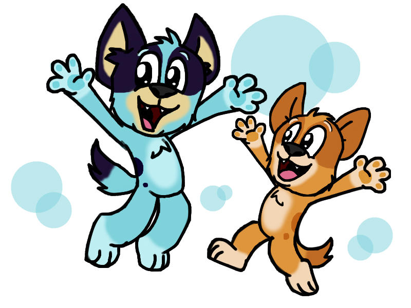 Bluey and Bingo - Bluey by RainbowEeveeYT -- Fur Affinity [dot] net