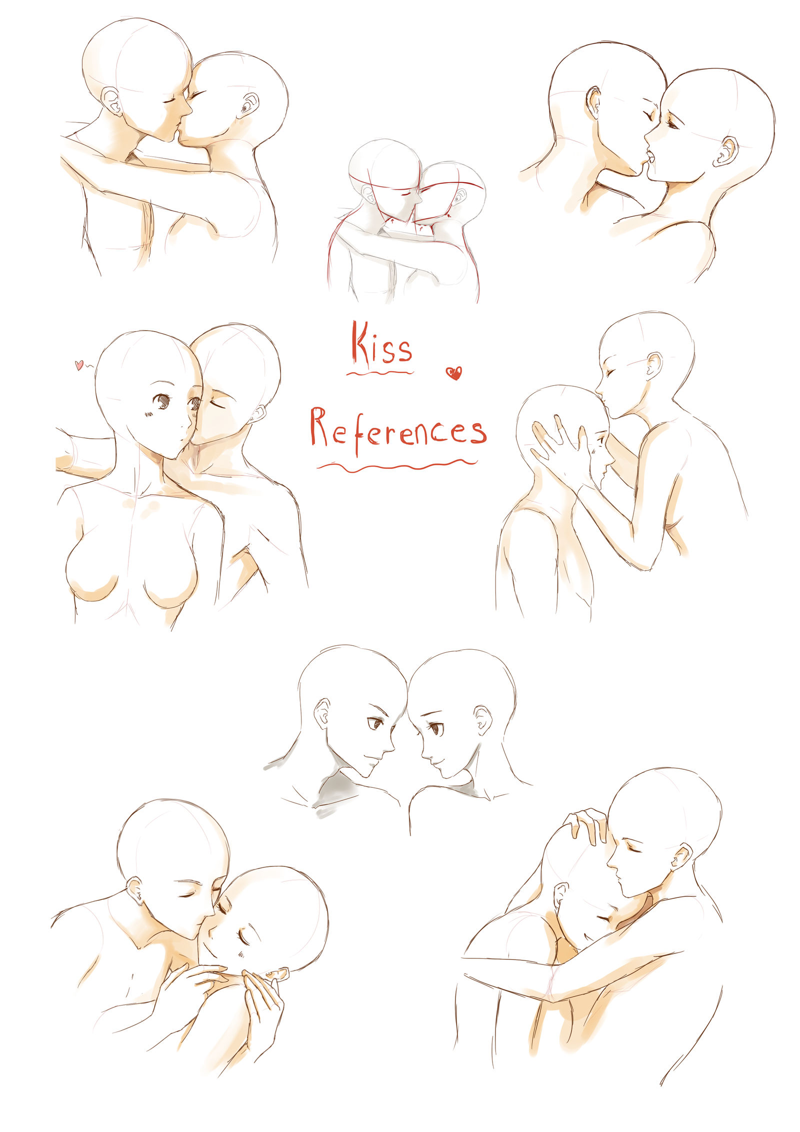 Kiss Pose Reference By Cessalina On Deviantart