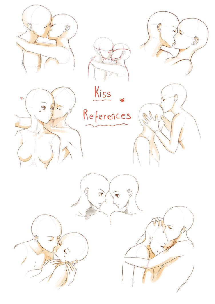 Kiss pose reference by Cessalina on DeviantArt