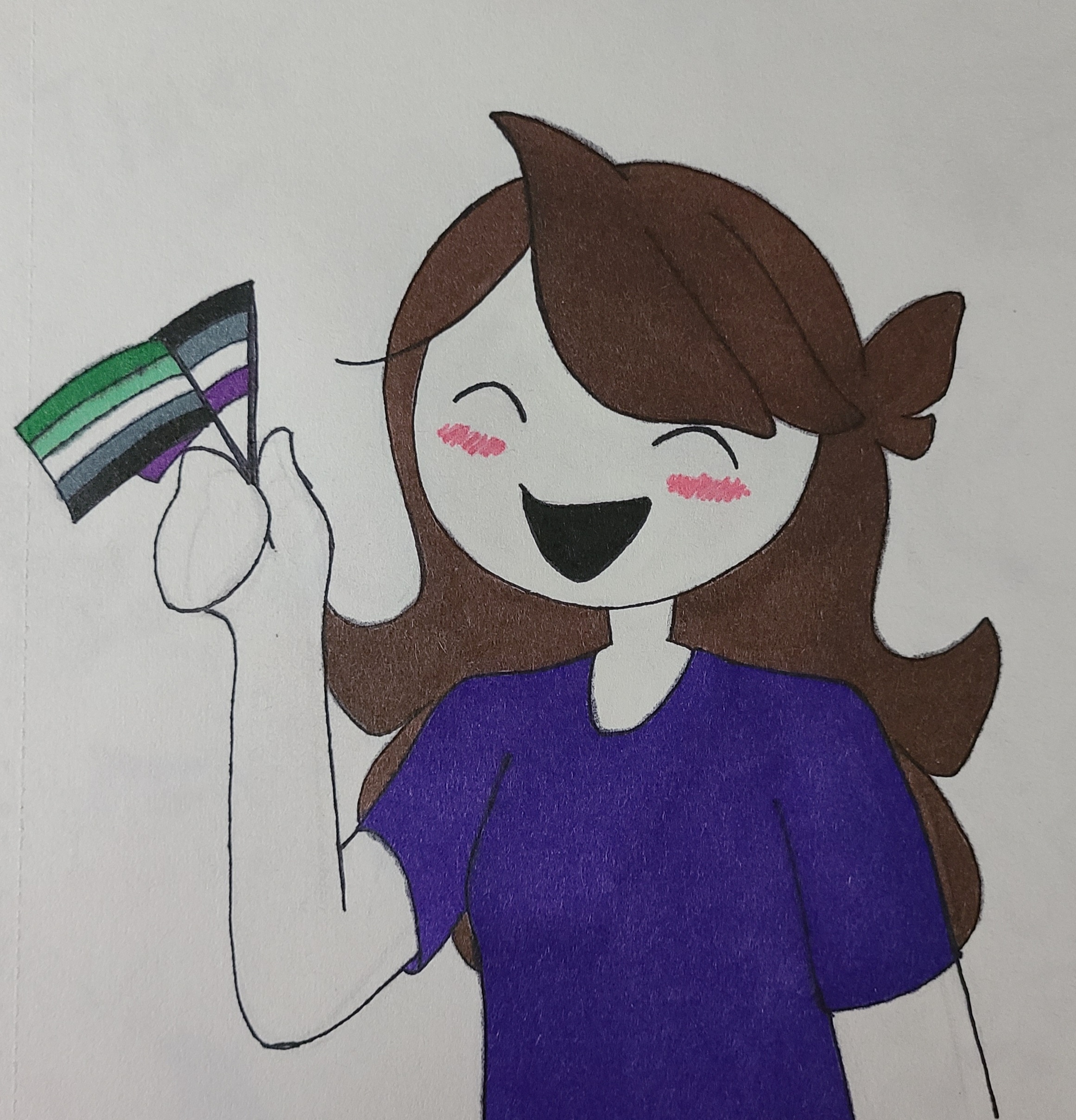 Jaiden Animations Aroace Pride! (pls read desc!) by macaronipenguin