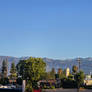 View of the Mountains from a Shopping Center