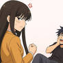 Noctis laughing after Mei punched him