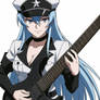 Esdeath playing a 7 String Guitar