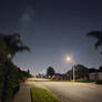 Midnight walk at a neighborhood