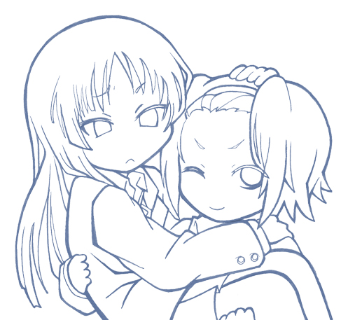 Mio x Ritsu Lineart