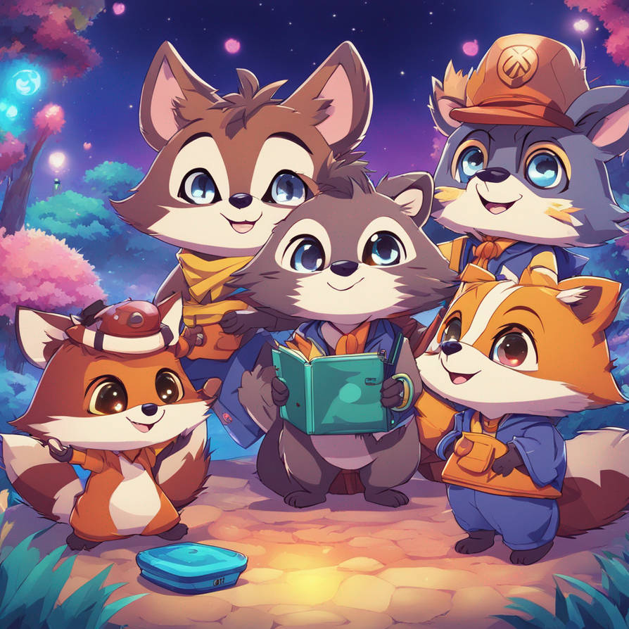 Kid Crew Racoon Racoon Family by Digitally99 on DeviantArt