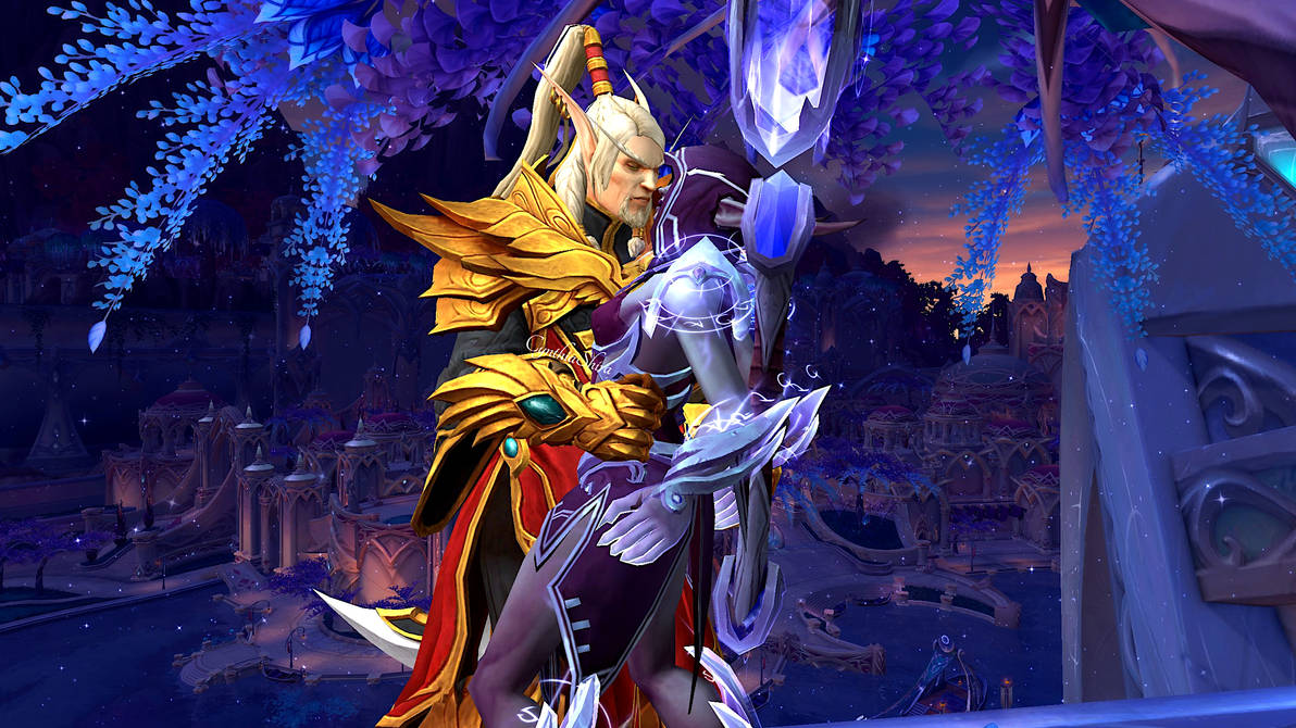 Lor'themar Theron and Thalyssra Kiss by CynthiaShira on DeviantArt