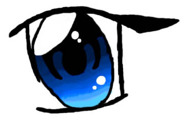 Anime Eye Colored Blue