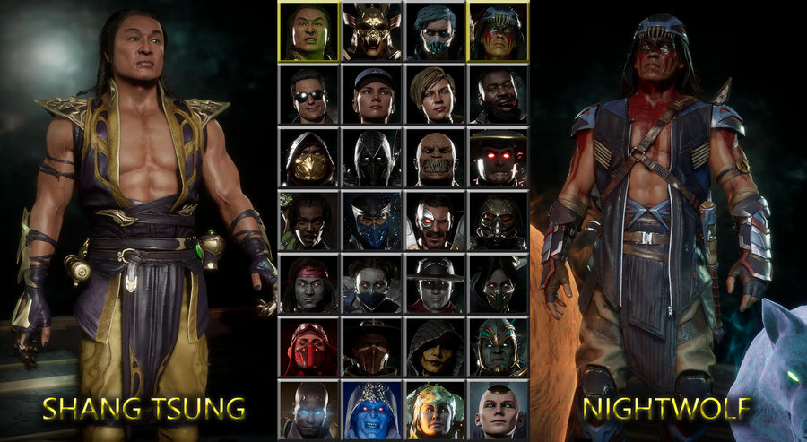 Mortal Kombat 11 character select screen, but it's MKX style - a fan UI  design I made : r/MortalKombat