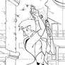 Major Kusanagi Black and White by Matt Yuan