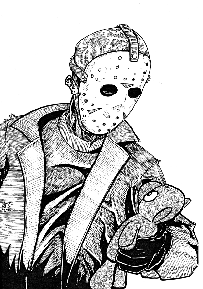 Jason Voorhees with Teddy Bear