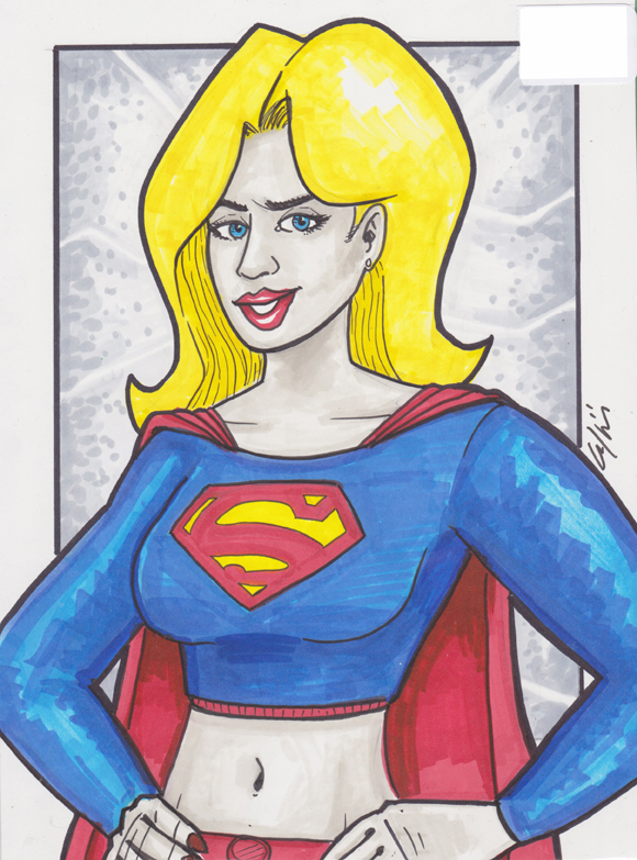 SUPERGIRL Copic warm up