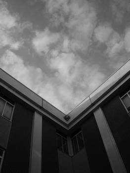 Peck Hall and clouds