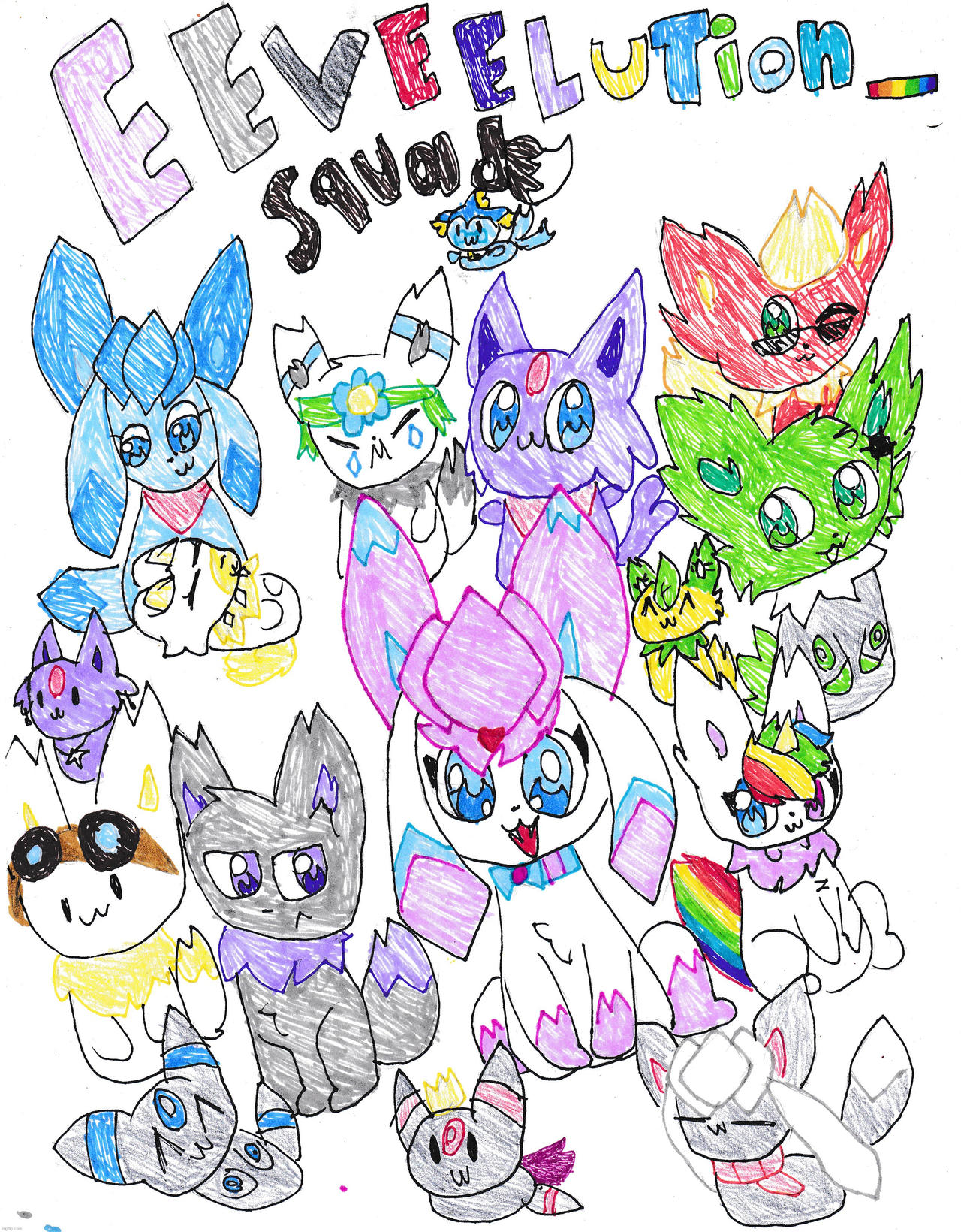 eeveelution squad poster! by AubyPlushProductions on DeviantArt