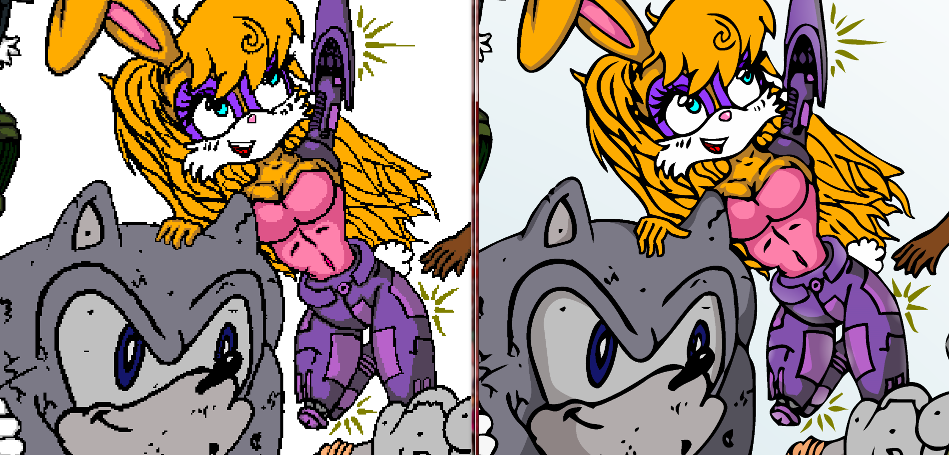 Side-By-Side: Girls of Sonic Remastered (1)