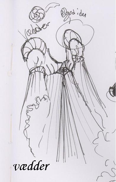 Sketch of Aries dress