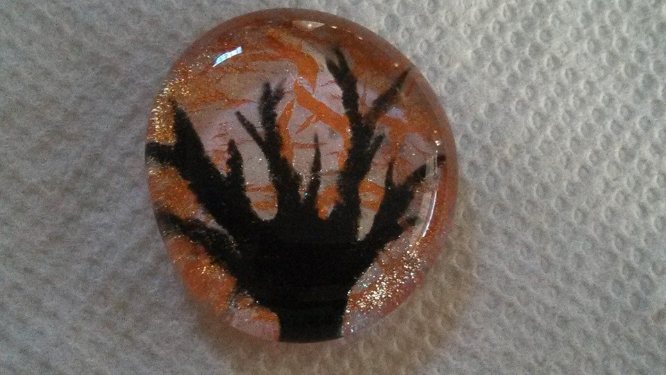 Black And Orange Tree Gem