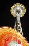 .space needle at night. by elementalunacy