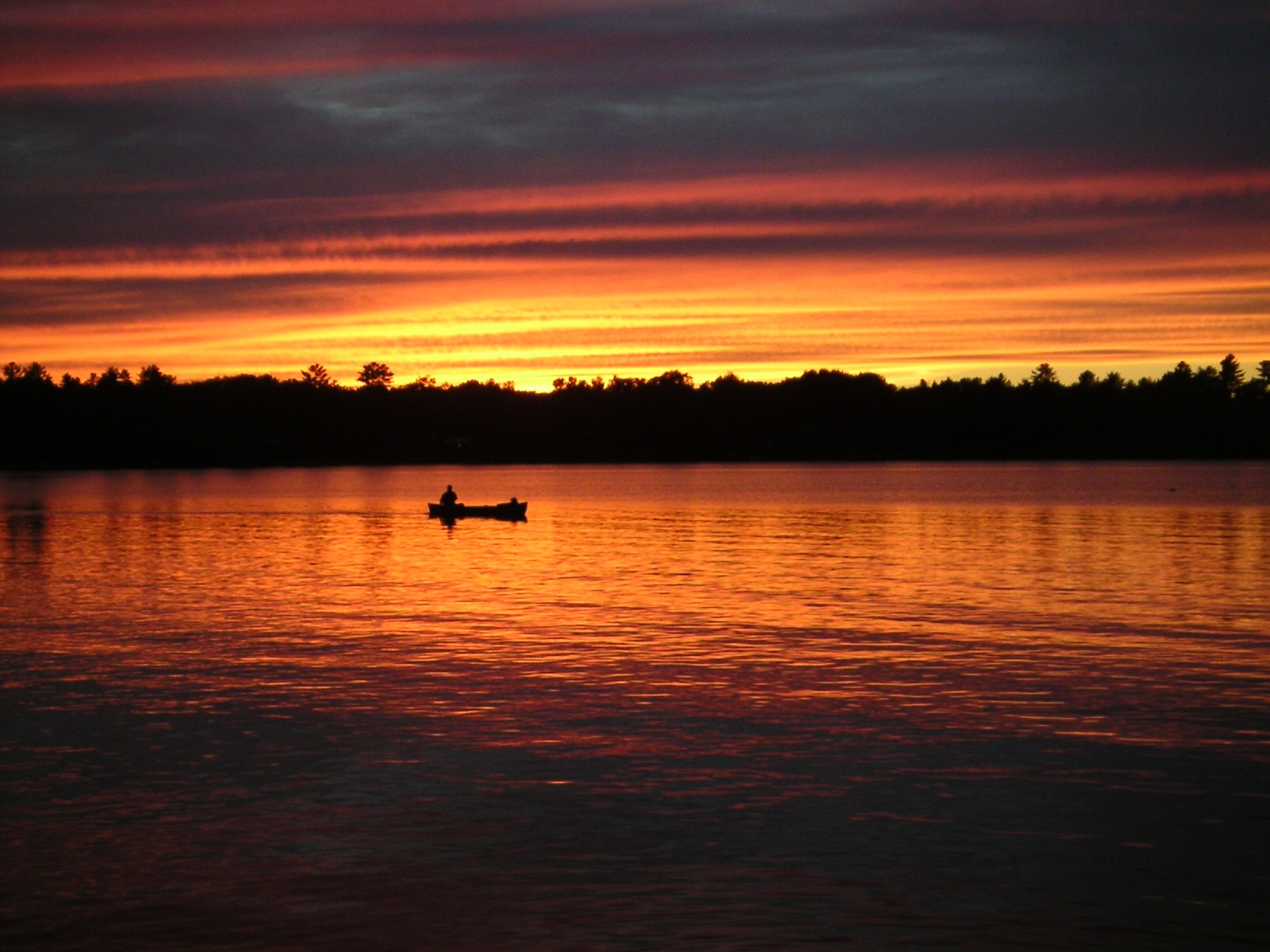 sunset at the cabin