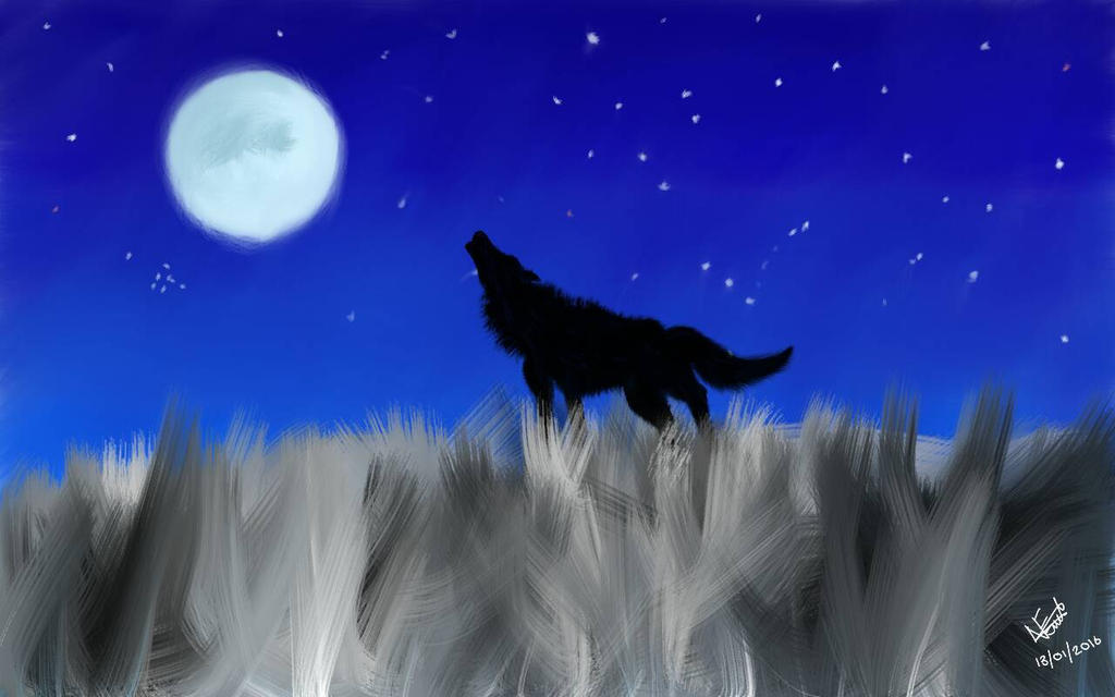 Howling wolf by Nats009 on DeviantArt