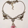 Necklace Fairy Wings art nouveau antique silver