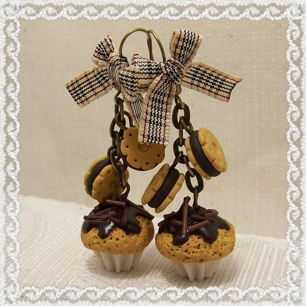 Polymer Clay Cupcake Earrings