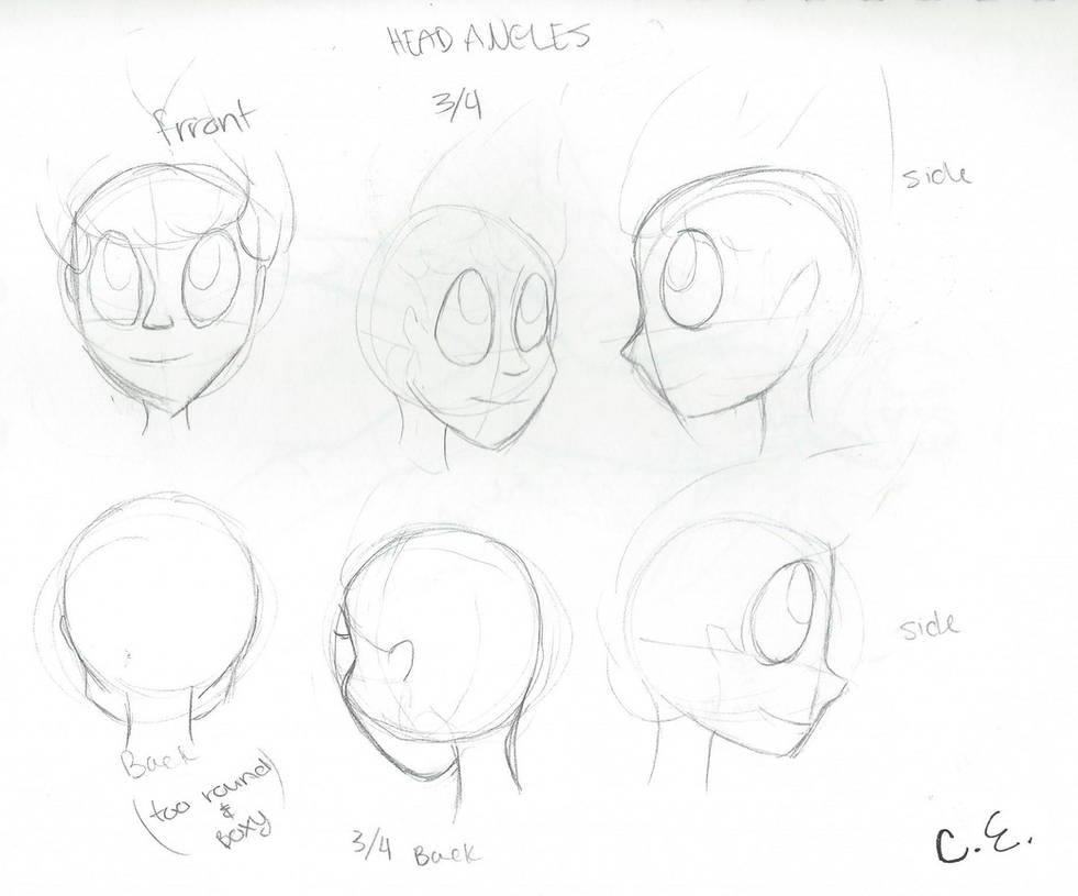 Head angles practice by DedPhantom on DeviantArt