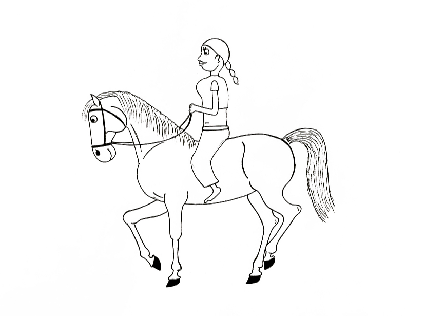 Cartoon Girl Riding Her Horse by jonstallion on DeviantArt