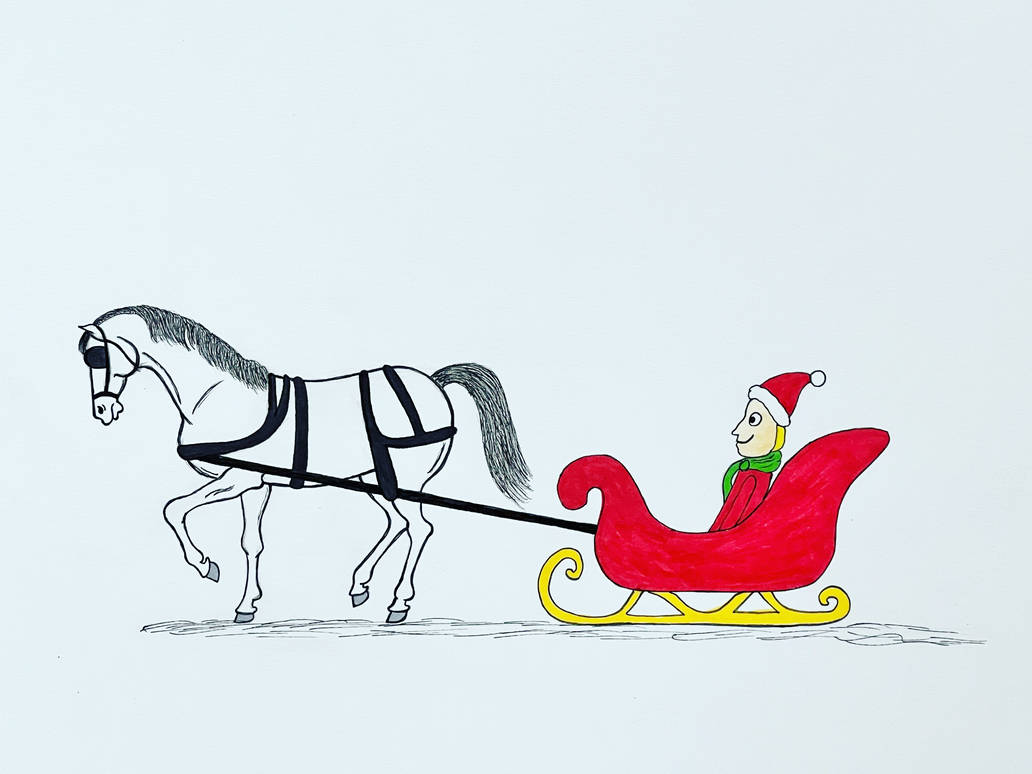 Sleigh Ride Drawing by jonstallion on DeviantArt