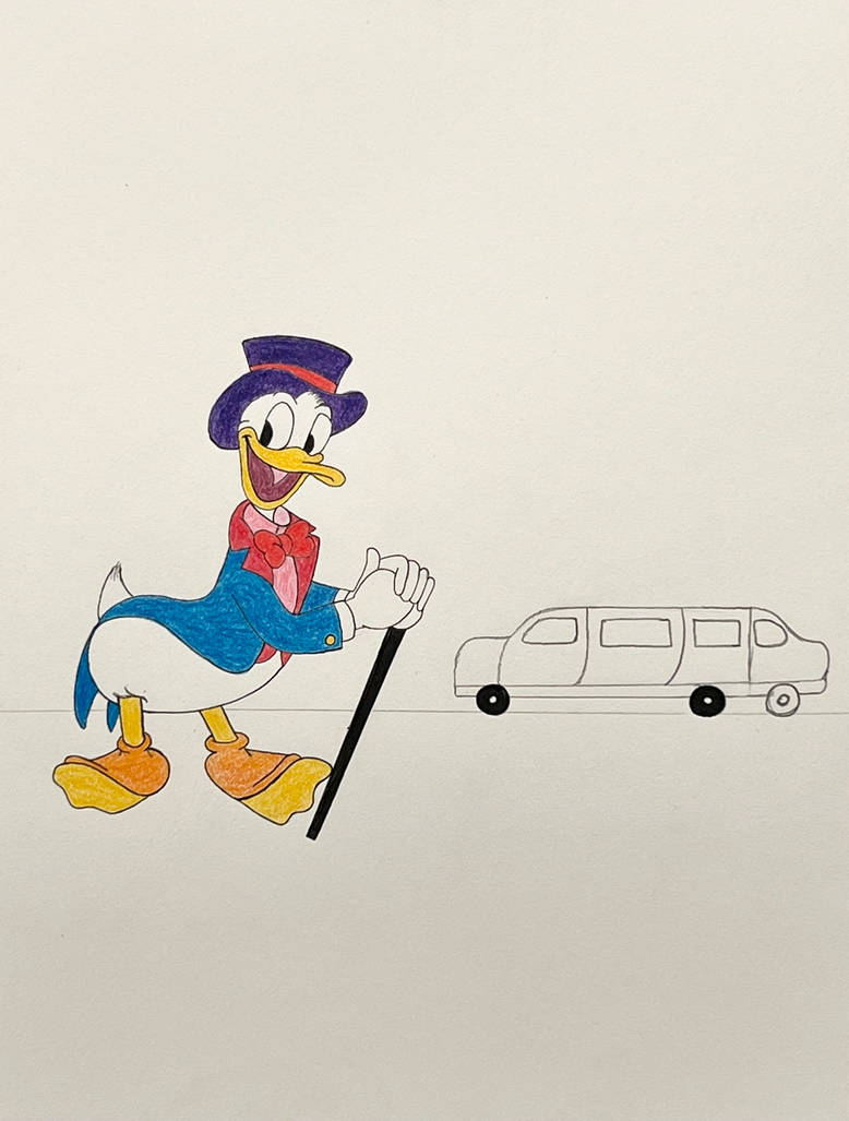 Drawing Of Donald Duck In Progress by jonstallion on DeviantArt