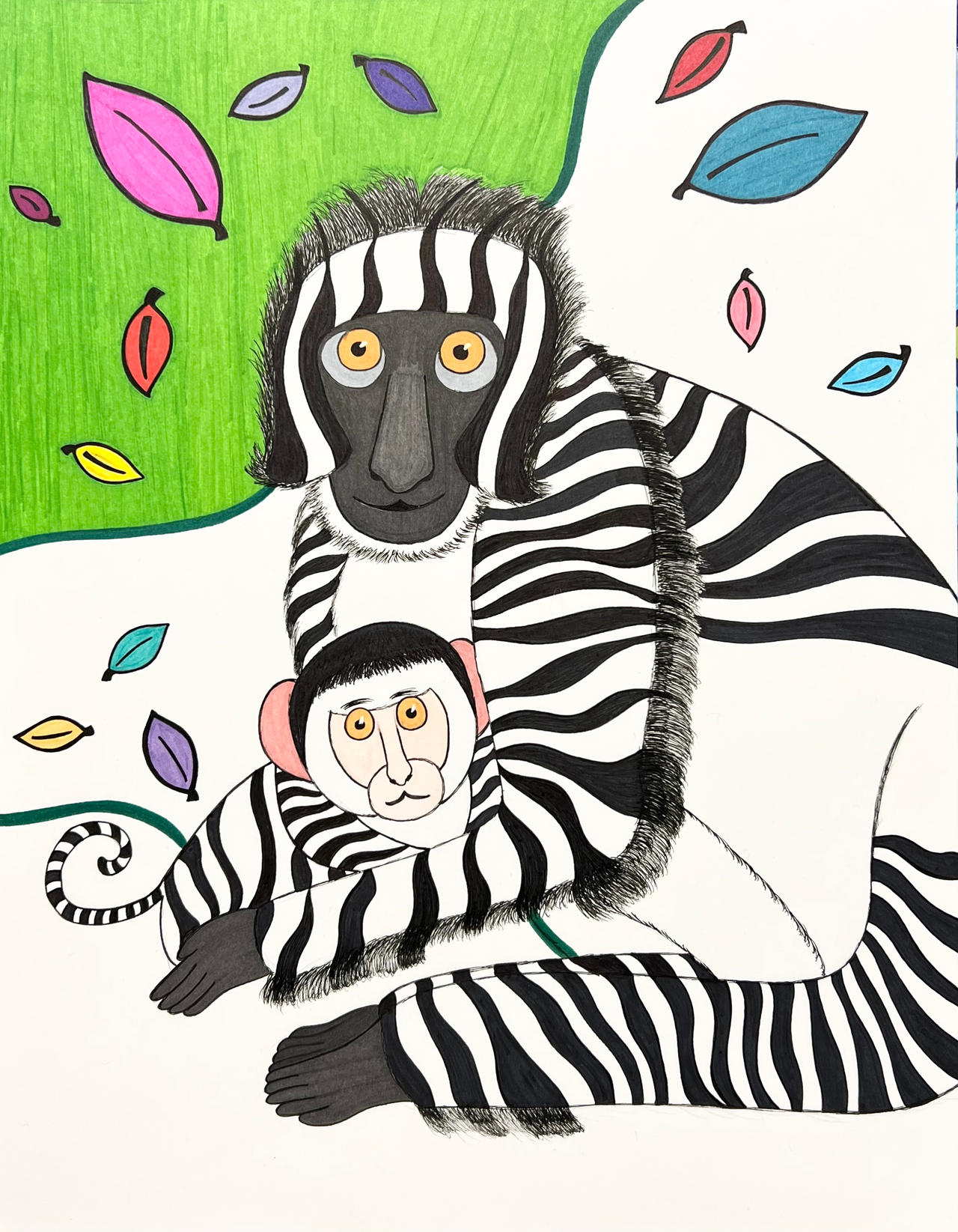 Monkey Drawing In Progress 9 by jonstallion on DeviantArt