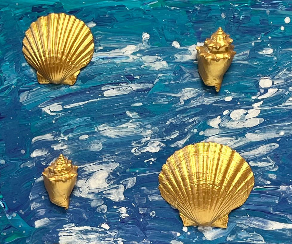 Golden Shells On The Sea Surface by jonstallion on DeviantArt