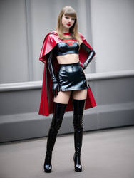 Taylor Swift as Dark Supergirl glossy 2