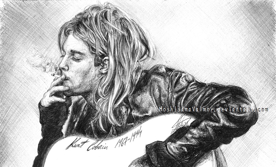 Em memoria de Kurt Cobain 20 anos - caneta - pen