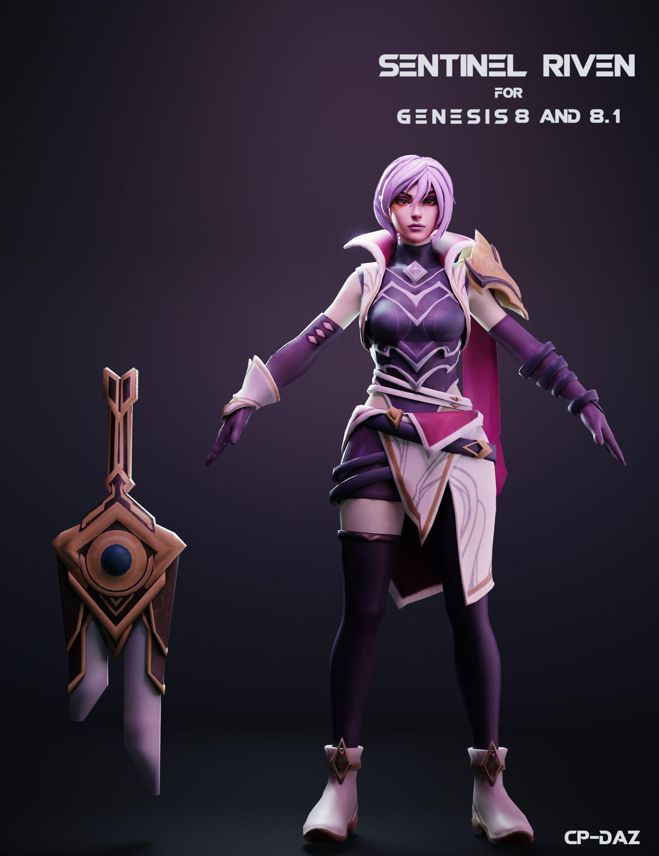 Sentinel riven For Genesis 8 and 8.1 Female Done by cpdaz on DeviantArt