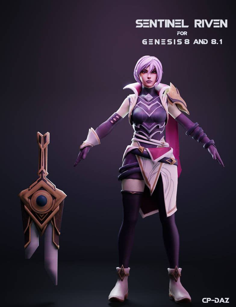 Sentinel Riven Skin Sentinel riven For Genesis 8 and 8.1 Female Done by cpdaz on DeviantArt