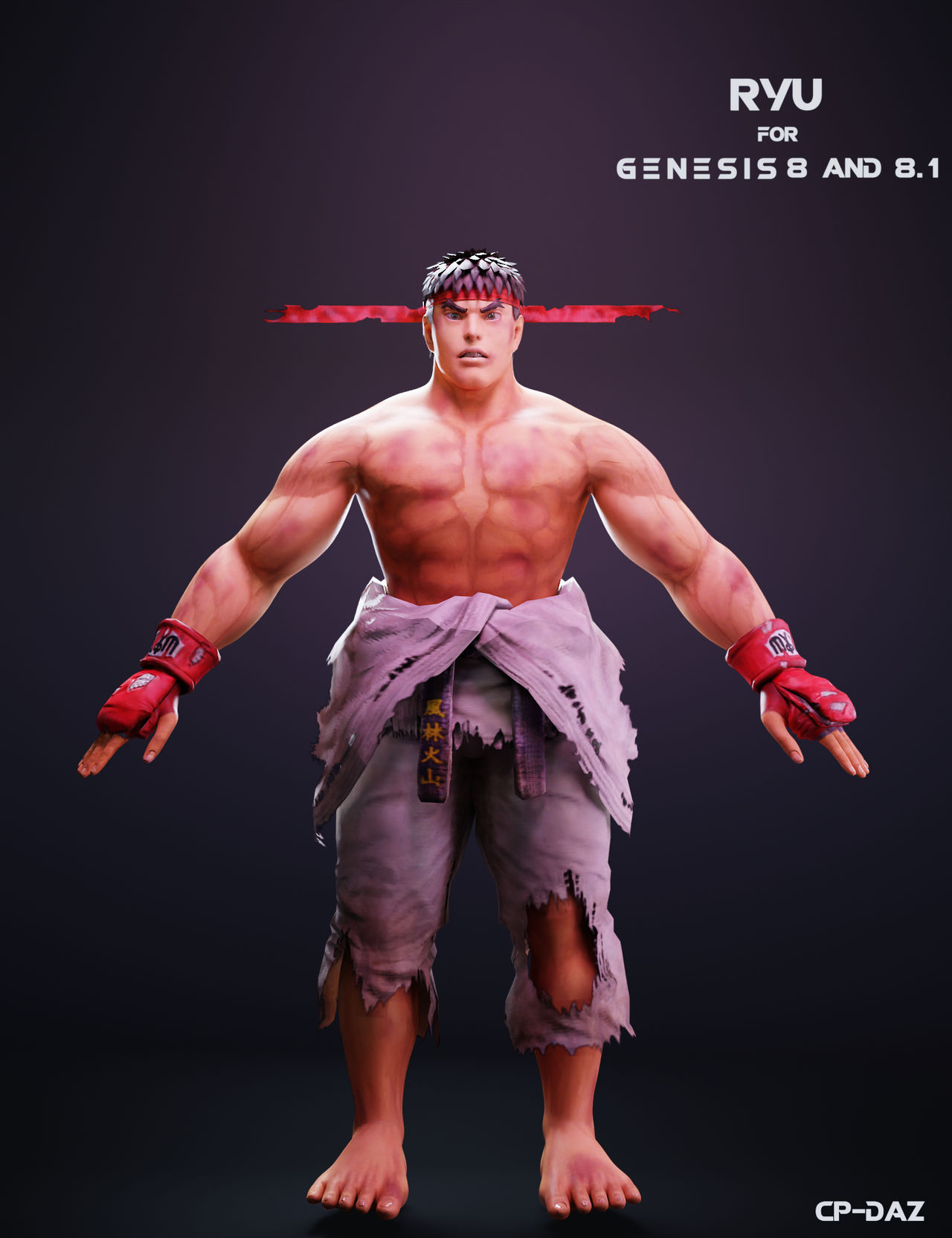 80s Ryu Ryu For Genesis 8 and 8.1 Male Done by cpdaz on DeviantArt