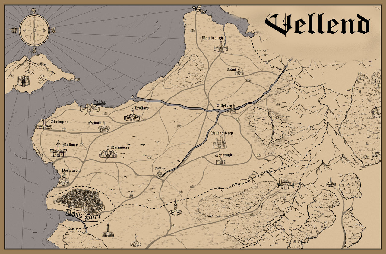 Map Of Velend by Rynlandraws on DeviantArt
