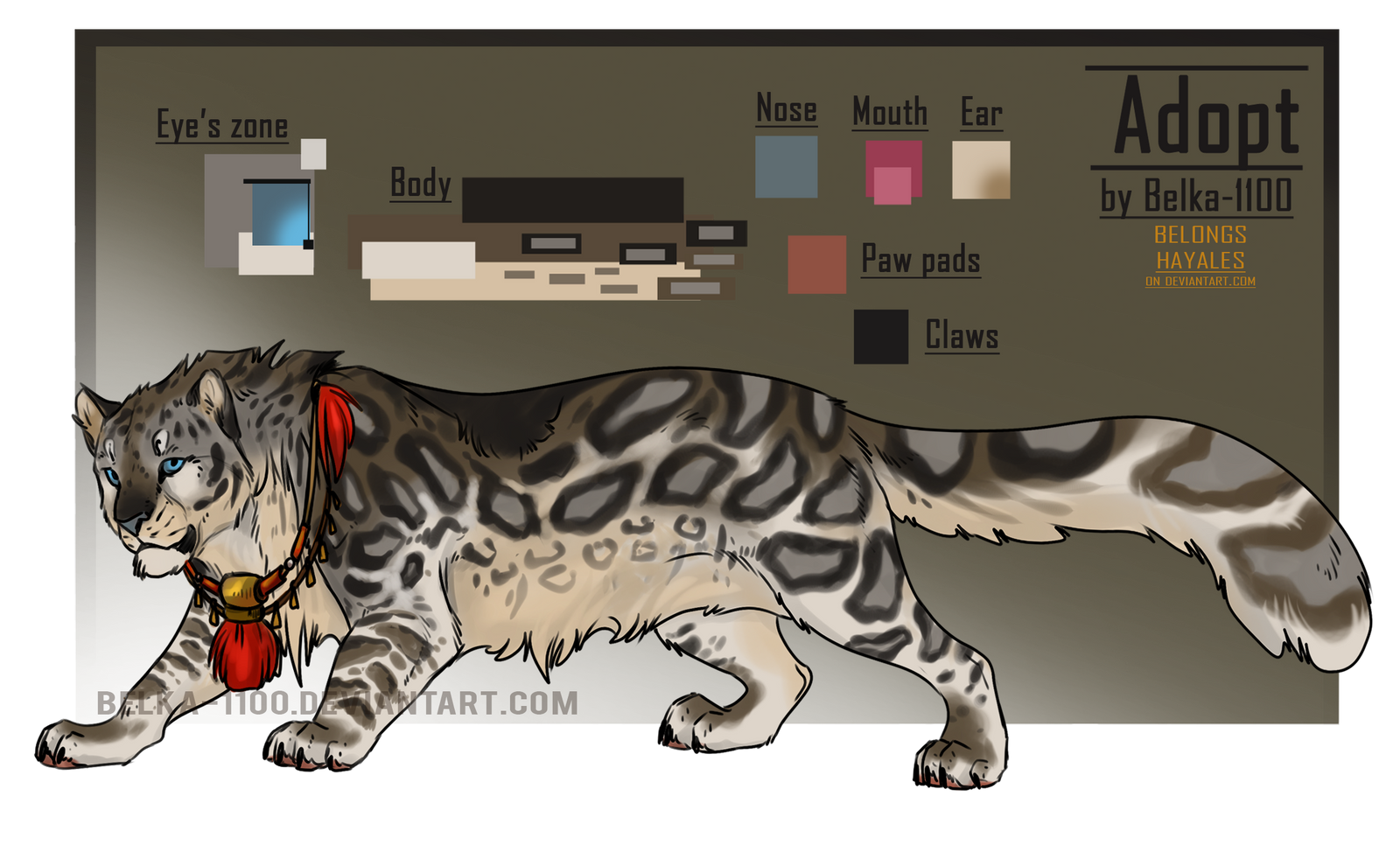 Snow Leopard Adopt - closed by Beluibelk on DeviantArt