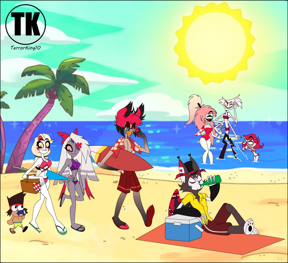 King Ko Inn Commission: OK KO and Hazbin Hotel Beach Day by TerrorKing10 on DeviantArt
