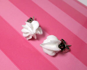 Whipped Cream Stud Earrings